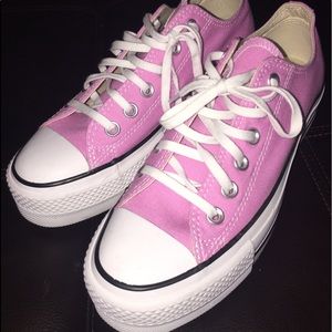 Pink Platform Converse